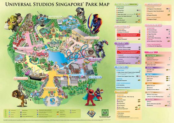 map of universal studios singapore