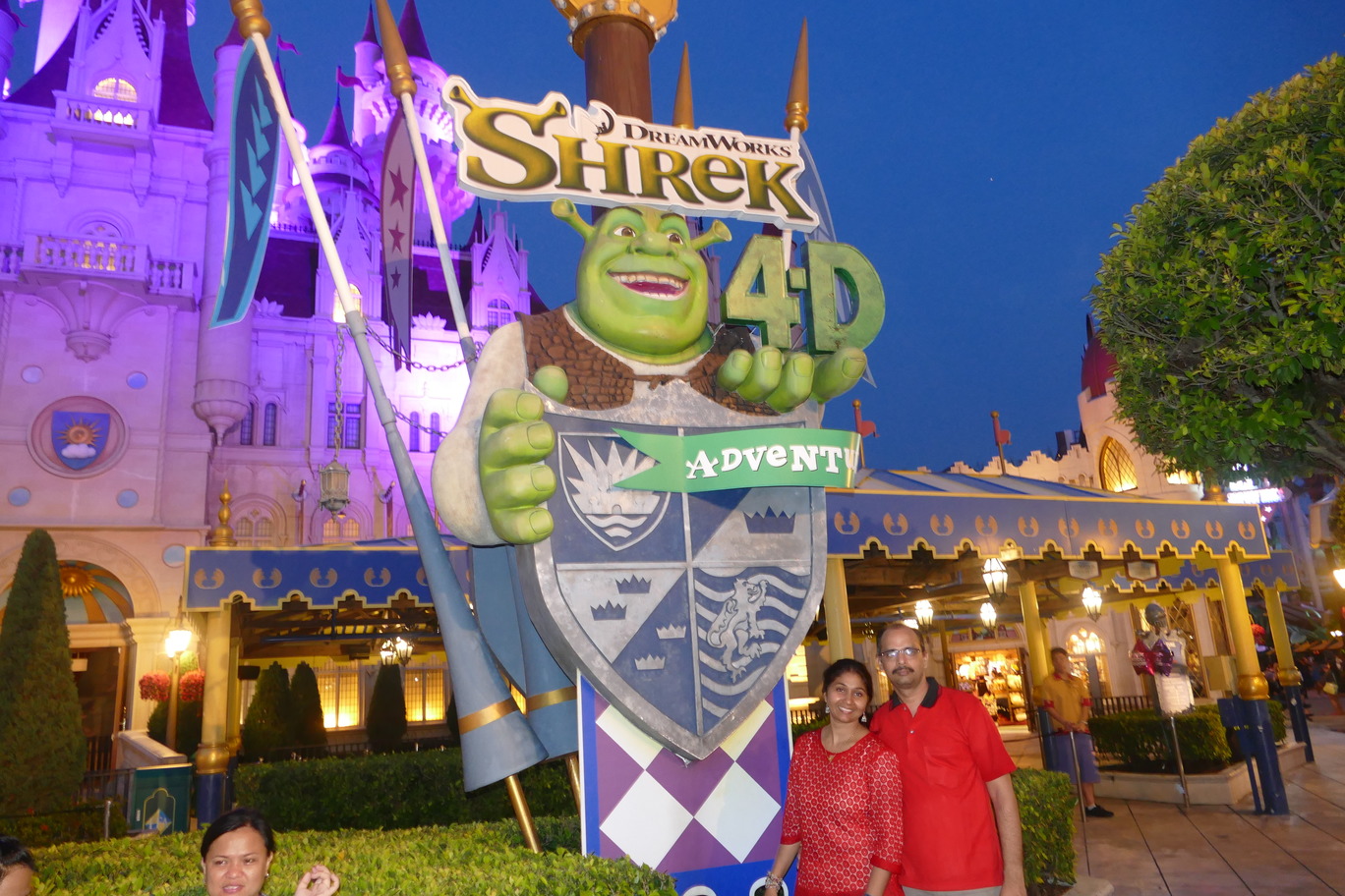 Shrek 4D universal studios singapore, 4d Shrek Far far away uss, far far away uss