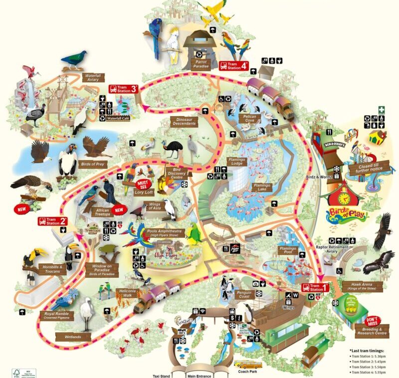 jurong bird park map