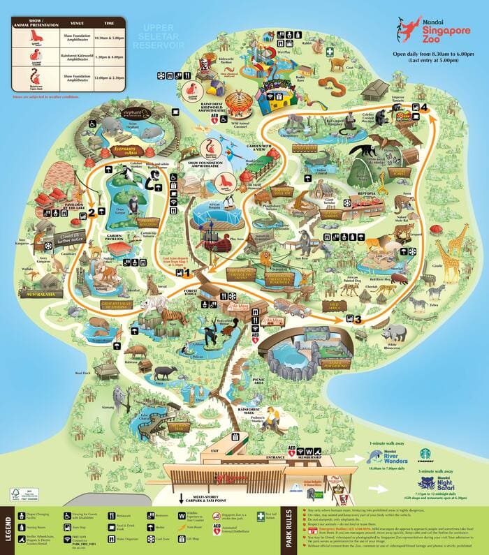 singapore zoo map