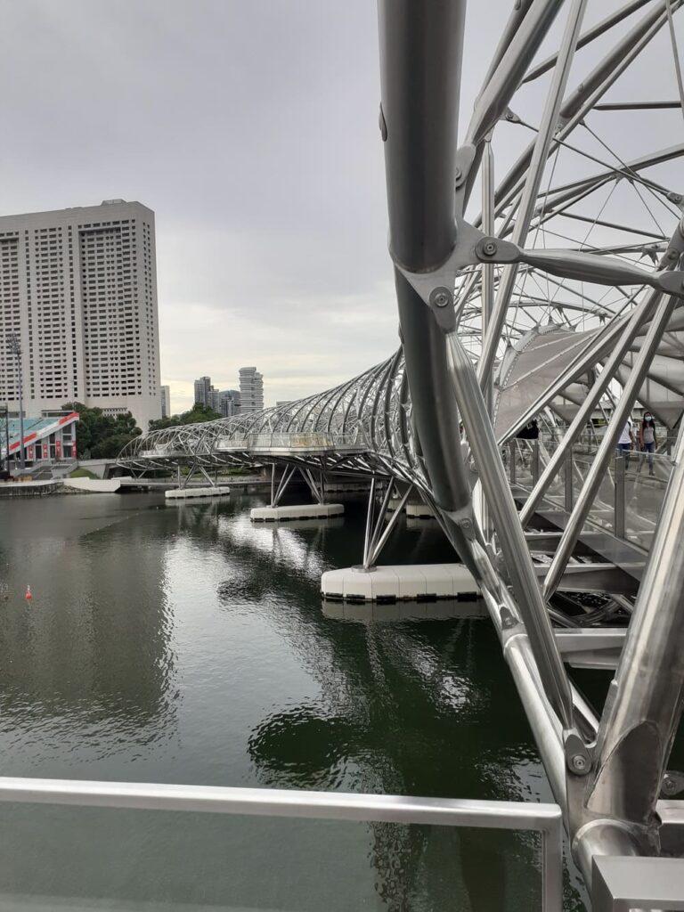 helix bridge closeup shot singapore
