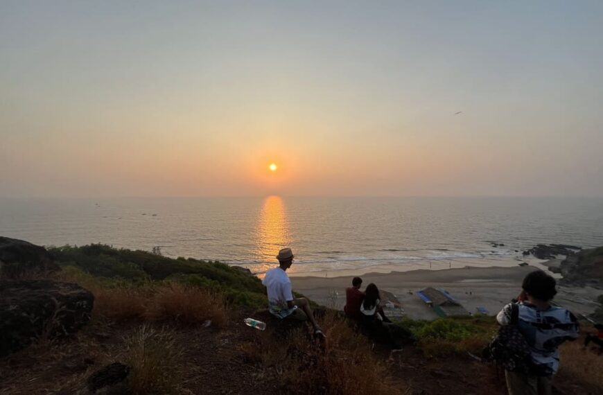 chapora fort sunset view