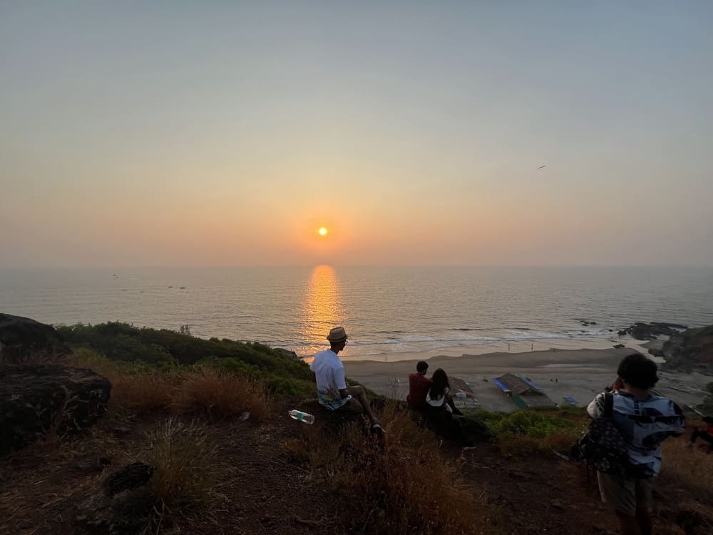 chapora fort sunset view